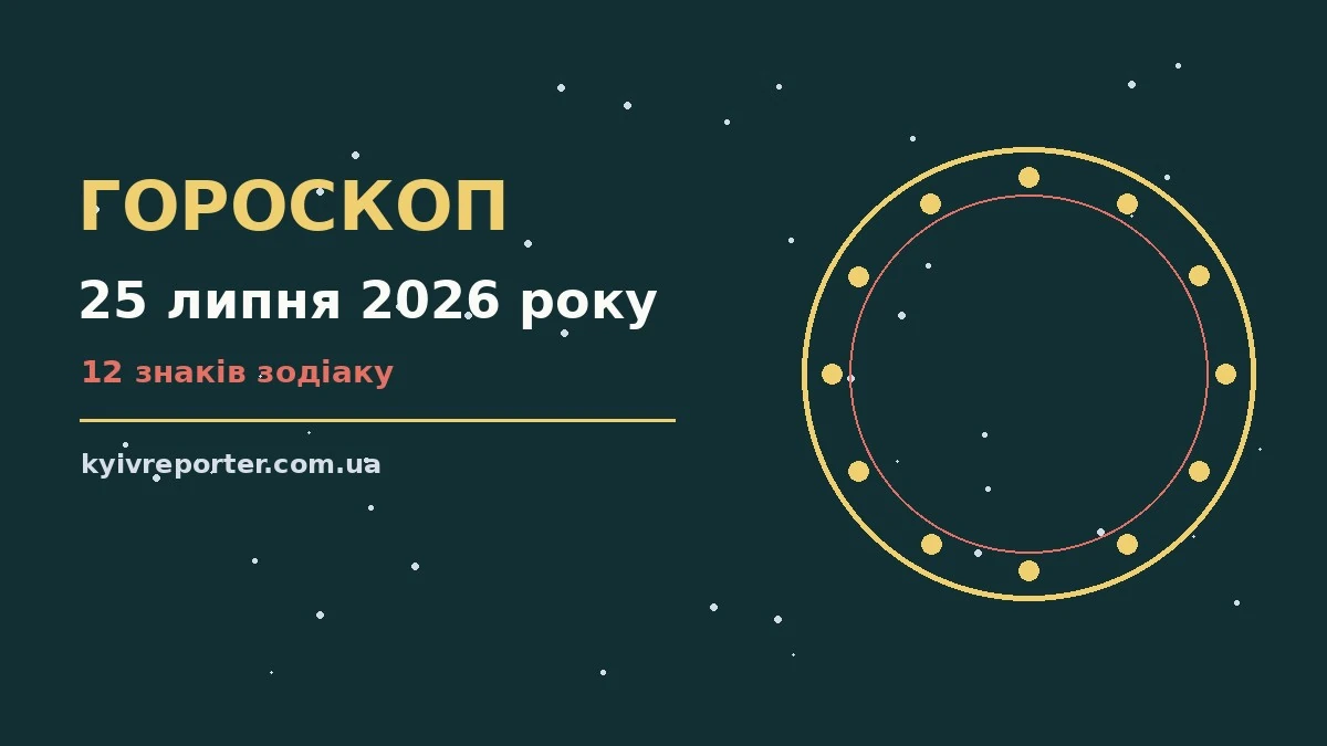 Гороскоп на 25 липня 2026 року: ключові моменти дня для планів і важливих справ