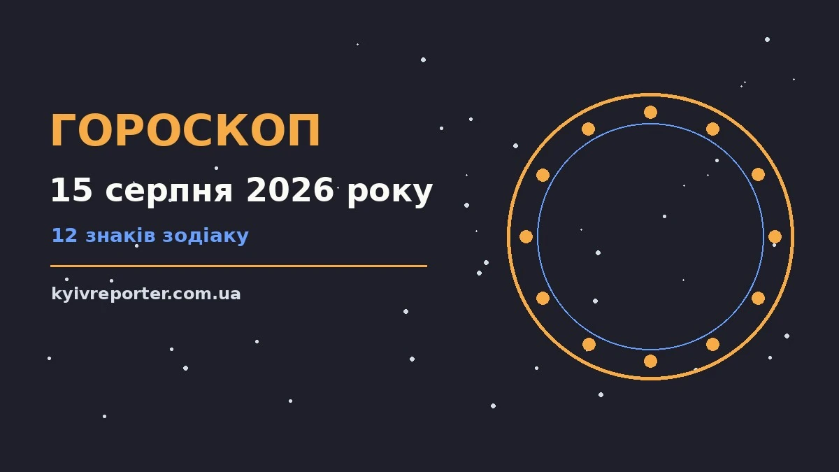 Гороскоп на 15 серпня 2026 року: ключові моменти дня для планів і важливих справ