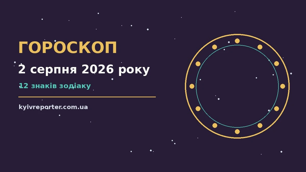 Гороскоп на 2 серпня 2026 року: ключові моменти дня для планів і важливих справ