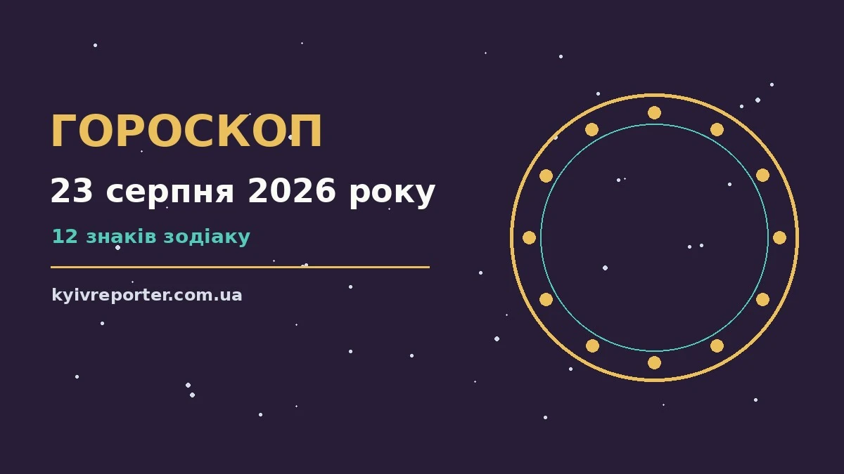 Гороскоп на 23 серпня 2026 року: ключові моменти дня для планів і важливих справ