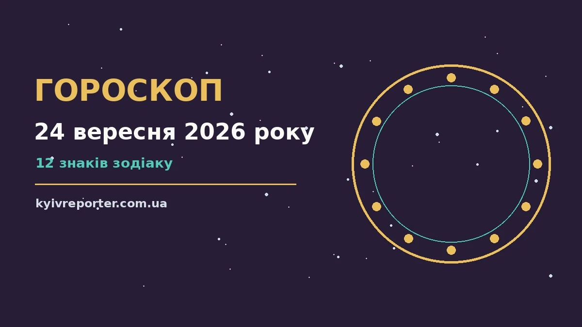 Гороскоп на 24 вересня 2026 року: ключові моменти дня для планів і важливих справ